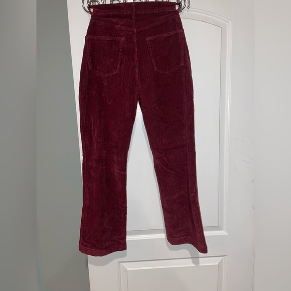 New! Reformation Daphne Burgundy Merlot Corduroy Flare Jeans ♥️ size 28 - Picture 6 of 9